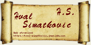 Hval Simatković vizit kartica